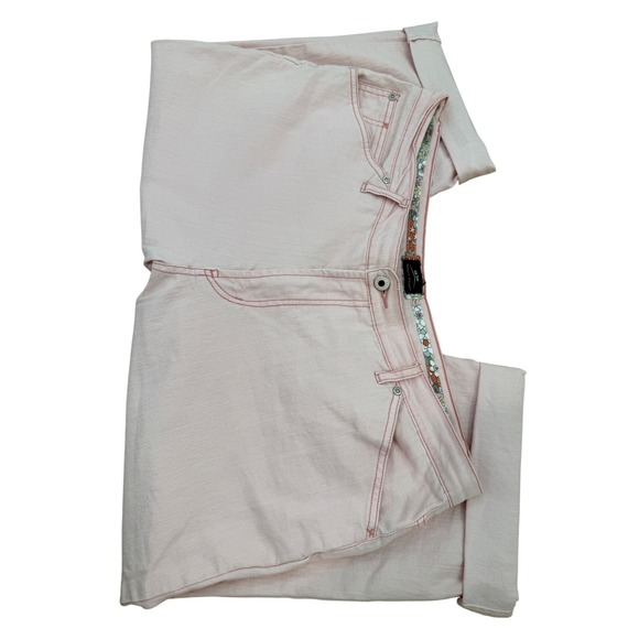 Bailey's Point Pink Pants Floral Trim Casual Trousers 12 - Picture 1 of 7
